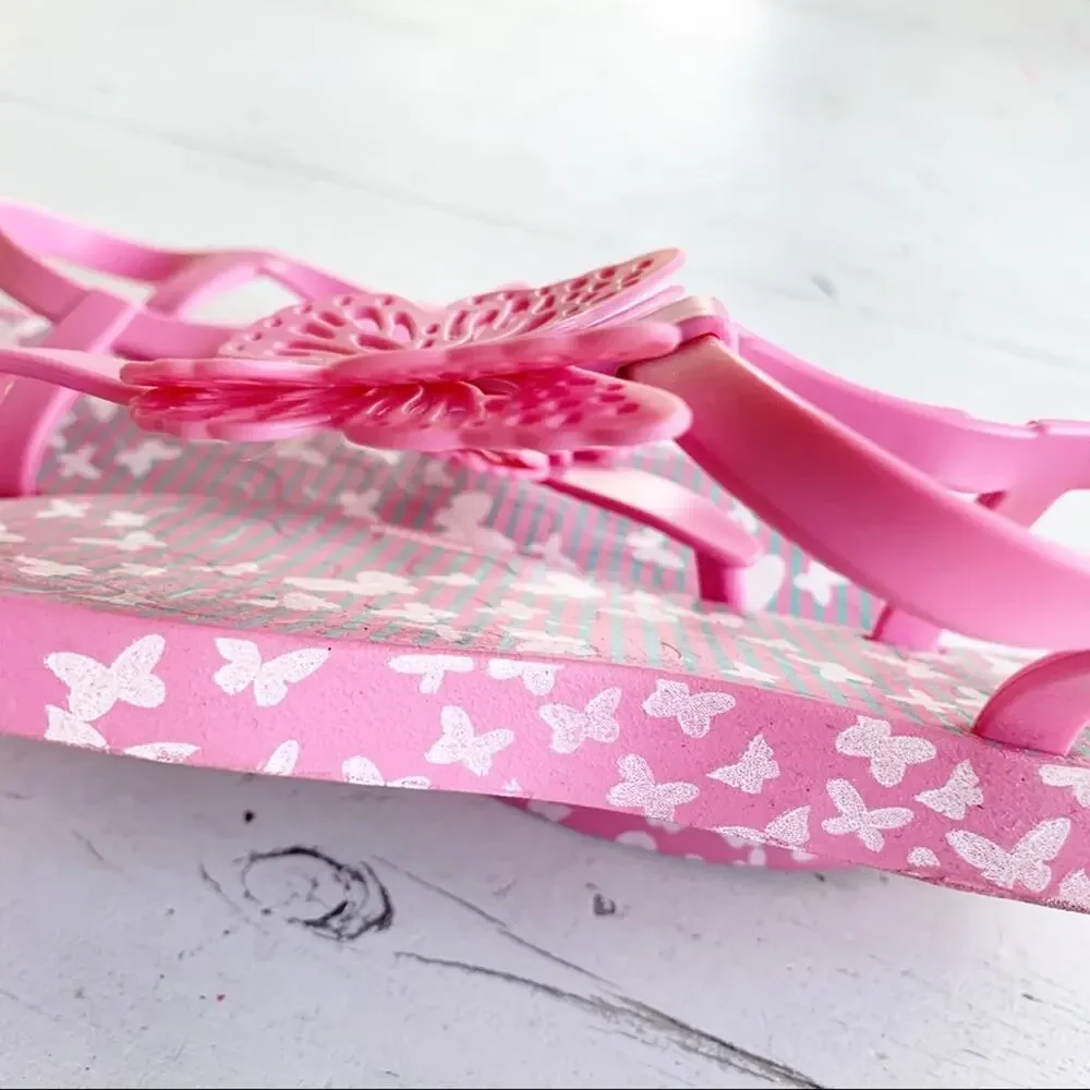 Ipanema Pink Butterfly Jelly Sandals Girls 3